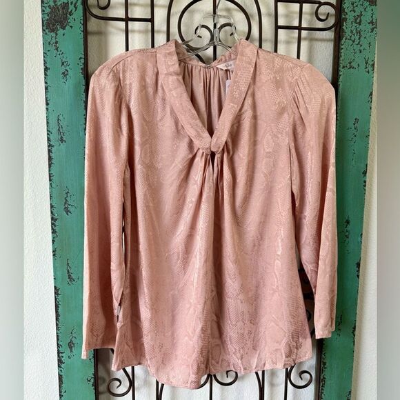 Rebecca Taylor Women's Snake Jacquard Silk-Blend Top. - Picture 2 of 6